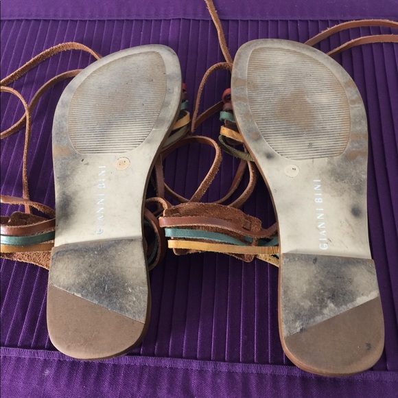 Gianni Bini Leather Sandal sz 6M - Picture 3 of 4